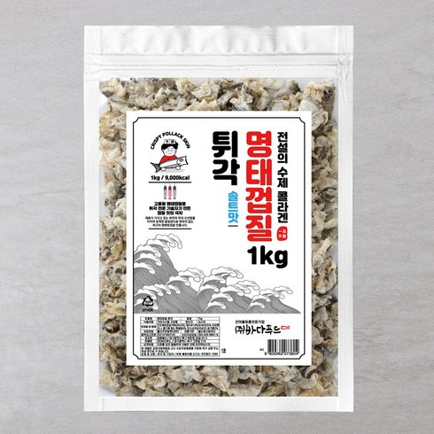 바다푸드 전설의 수제 콜라겐 명태껍질 튀각, 1kg, 1개