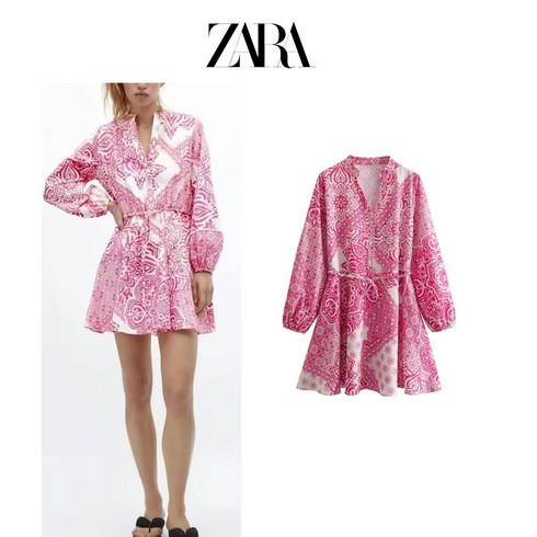 ZARA 자라 여성 핑크 조거 스위트 원피스