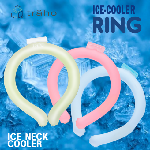 이노젠아이스링 - INOZEN 이노젠 i-cooler Ring 아이쿨러 링 넥쿨러 쿨스카프 아이스넥밴드, 블루(야광)