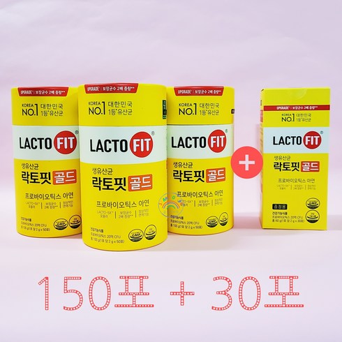 락토핏골드 - 종근당 락토핏 골드 생유산균 150포+30포, 180포, 2g