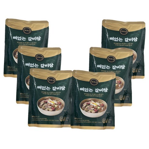2023년 가성비 최고 60년 전통  진갈비탕 10팩 - [해화당] 해화당 뼈없는 갈비탕 900g x 6팩(총5.4kg), 6개