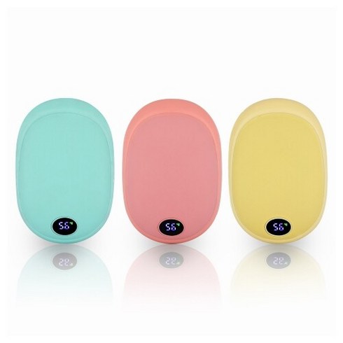 2023년 가성비 최고 머레이파스텔손난로 - 머레이 부드러운 감촉 파스텔 동그리 손난로 보조배터리 10000mAh led 배터리잔량표시, PASTEL, 핑크