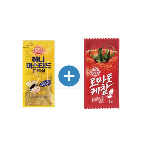 오뚜기 일회용 케찹 9g +일회용 머스타드 12g, 30세트