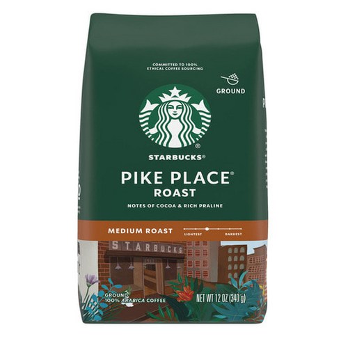 스타벅스 Pike Place Roast Medium Roast Ground 12oz, 1팩