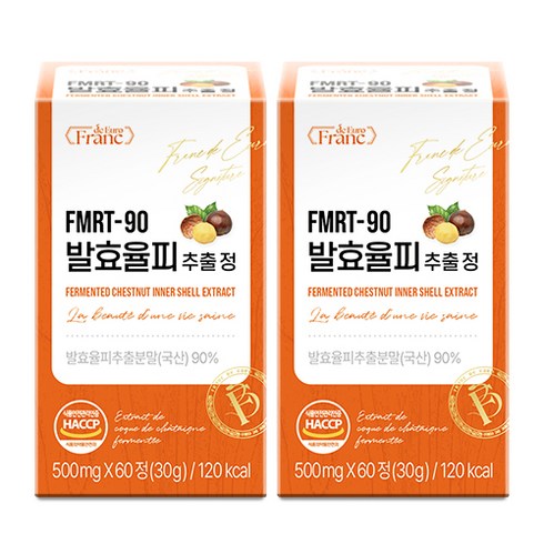 고농축 FMRT-90 발효 율피 추출 정 90%, 2개, 60정