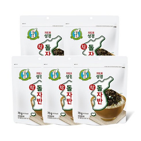 성경 김자반 - 성경 참 돌자반 70g x 5개