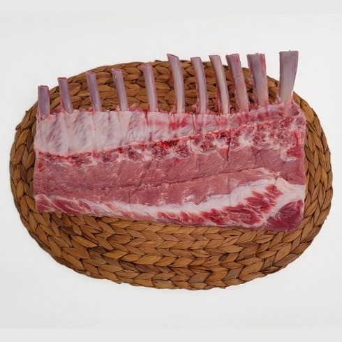 제주도 흑돼지 돈마호크 뼈등심 프렌치렉 2.8kg 3.8kg 바베큐파티 캠핑고기 돼지고기, 껍질제거(X), 프렌치랙 원육 2.8kg(갈비 8~11대)