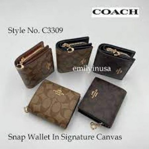 코치지갑 - 코치 COACH C2862 C3309 CW789 여성 스냅 미니지갑 SNAP WALLET 미국직배송