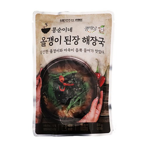 콩세상 올갱이 된장 해장국, 500g, 1개