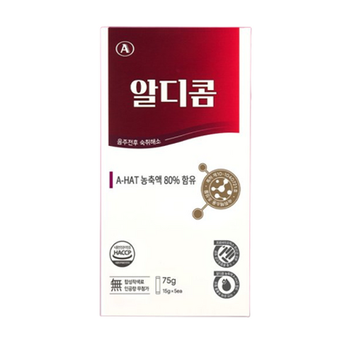 알디콤 숙취해소제 15g 5포입, 75g, 2개