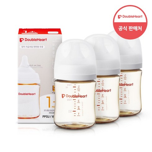더블하트 모유실감 3세대 PPSU 제뉴인화이트 160ml (S), S/1개월~, 3개