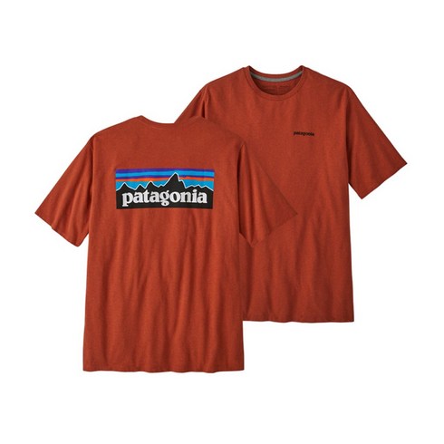 2023년 가성비 최고 파타고니아반팔 - 파타고니아 P-6 로고 반팔 티셔츠 쿼즈 코랄 반팔티 남여공용 커플 여름 38504O5 38504O5