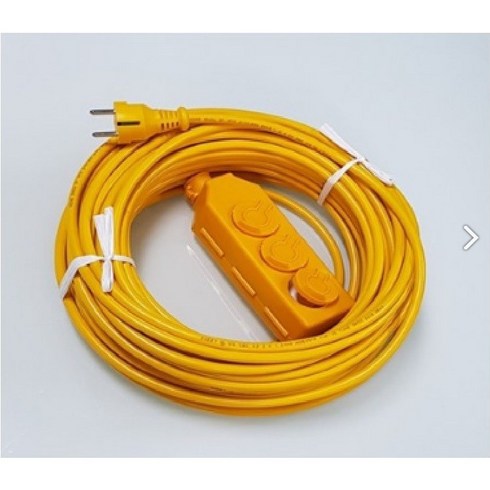 2023년 가성비 최고 리드선구로렌탈 - 신 성 3구 연장선 20M30M50M (1.5SQ) 전기연장선 캠핑용전선, 20m, 1개