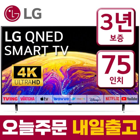 LG TV 75인치 75QNED80 4K UHD 퀀텀닷 나노셀 LED 스마트 티비 미러링 넷플릭스 유튜브, 5.지방권벽걸이(상하브라켓)
