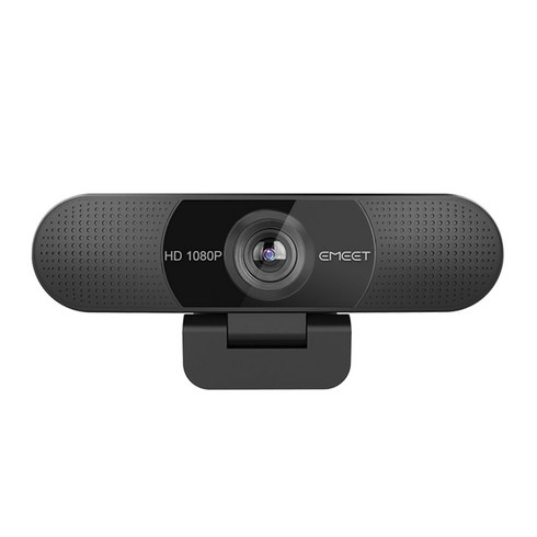 Emeet USB Hd 웹캠 1080P 마이크 내장 전화 회의 추천, Black, C960