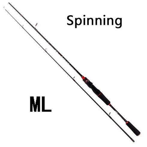 2 섹션 탄소 루어 낚싯대 스피닝 팅 로드 폴 1 34 팁 L ML M MH 미끼 무게 4 35g 168 m 18 21m낚시대들, Spinning 1 tip+21 M
