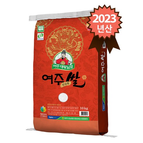 2023 햅쌀 대왕님표 여주쌀 20kg 진상미 - 농협 여주 대왕님표 여주쌀 진상미, 10kg, 1개