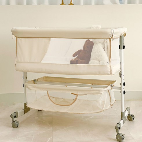 신생아침대 - 베베코지 신생아 아기 침대 범퍼 애기 휴대용 이동식 돌 접이식 유아, 아기침대(기저귀교환대 미포함)