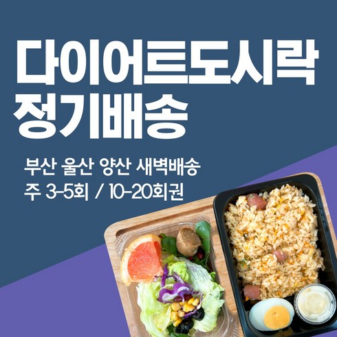 풀먹는호랑이 도시락세트(도시락 + 미니샐러드) 정기배송 주3~5회 / 10~20회권 새벽배송 부산 울산 양산, 1개, 350g, 15회권