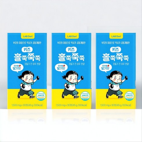 3박스 구성 의사 약사 한의사가 공동 연구 개발한 키즈 홀쭉쭉쭉 항비만 특허원료, 30정