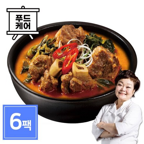 든든한끼 빅마마이혜정의 얼큰우거지갈비탕 6팩 (500g x 6개), 6개, 500g