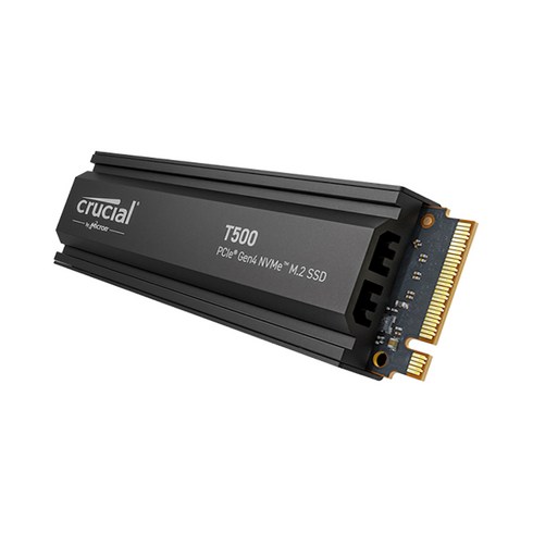 마이크론 Crucial T500 히트싱크 1TB M.2 NVMe SSD 대원CTS (GEN4/TLC/PS5 호환), _1TB