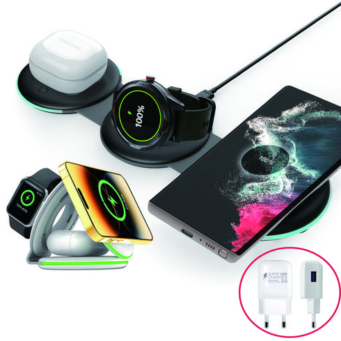 [사은품증정] 3in1 맥세이프충전기 애플워치 아이폰 에어팟 고속 무선 충전기 A3IN1W_화이트, 애플용_A3IN1_W+맥세이프링+고속충전어댑터