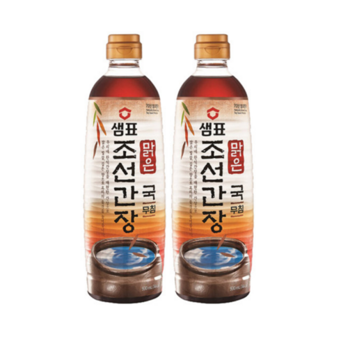 조선간장 - 샘표 맑은 조선 간장, 930ml, 2개