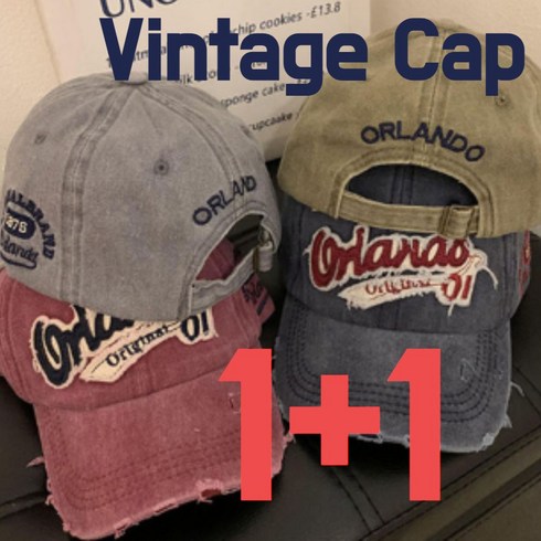 [잘샀네1+1] 빈티지 야구모자 Vintage Cap 워싱모자 남녀공용 Orlando