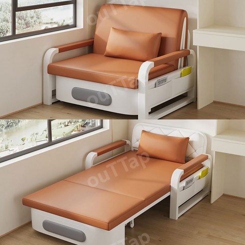 소파 침대 같은 쇼파 대용 쇼파식 좁은집 1인용 2인용 변신 접이식 자취 가구 베드 수납, 폭128cm(그레이)(단 2일간 특별할인)