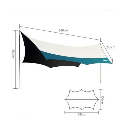 TANXIANZHE 타프 차양 쉼터 정원 캐노피 방수 야외 캠핑 타프 관광 여행 햇빛 가리개, 450x520cm