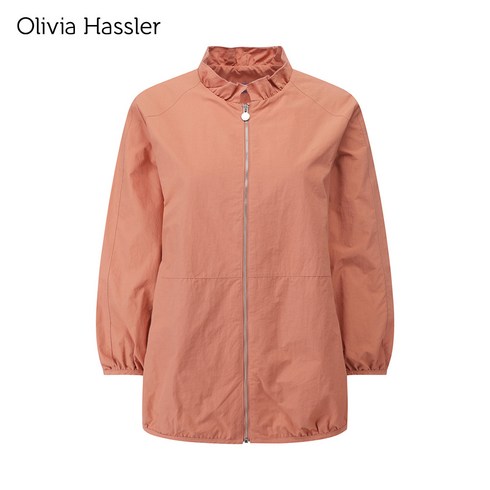 [올리비아하슬러] 하프넥 백 로고 프린트 점퍼