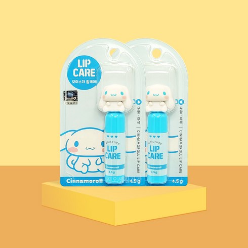 산리오캐릭터즈 립케어 어린이 립밤, 2개, 4.5g, 시나모롤 모이스춰(무향)