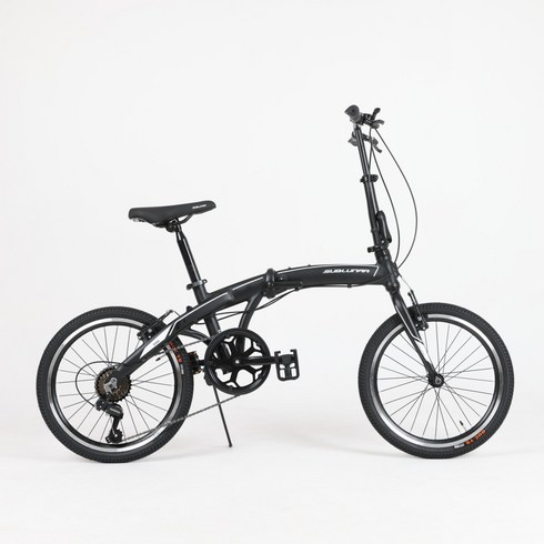 미니자전거 - 서브루나 미니벨로 접이식 자전거 경량 가벼운 폴딩 20인치 시마노 7단 반조립, 블랙