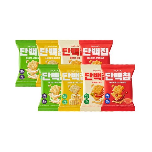 MBTI 단백칩 어니언 + 페퍼 + 콘 + 피자, 50g, 8개