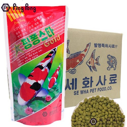 핑퐁 [박스판매] 핑퐁스타 Gold [500g] X 20개입 금붕어사료 사료, 1박스, 500g 20개입, 1box, 500g