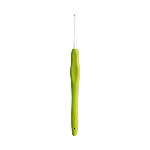울클럽 사라 실리콘 손잡이 코바늘 1개, 사라사라 모사용 코바늘 2호 2.0mm
