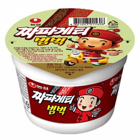 농심 짜파게티 범벅 미니 컵라면 70g, 30개