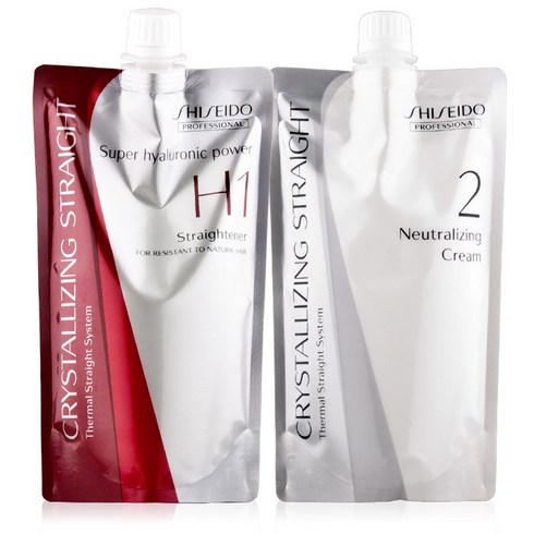 시세이도 프로페셔널 크리스탈라이징 알파H 스트레이트크림 H 악곱슬 건강모용 1제 400ml + 2제 400ml, 1세트
