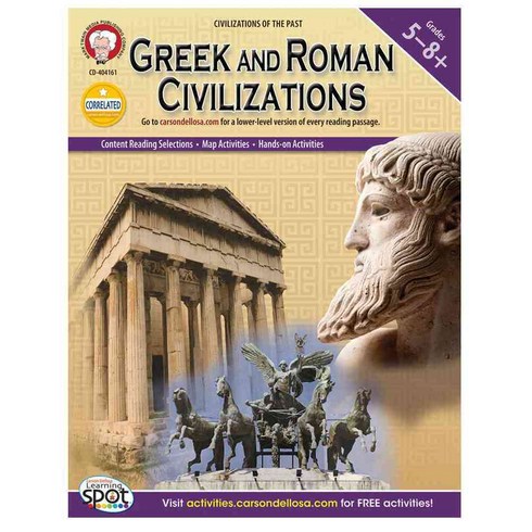 Greek and Roman Civilizations Grades 5-8+, Mark Twain Media Inc Pub