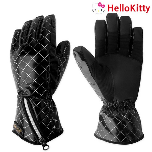 2023년 가성비 최고 헬로우스노우보드장갑 - 헬로키티 스키장갑 보드장갑 스노우보드장갑 블랙, 헬로키티 스키장갑 블랙
