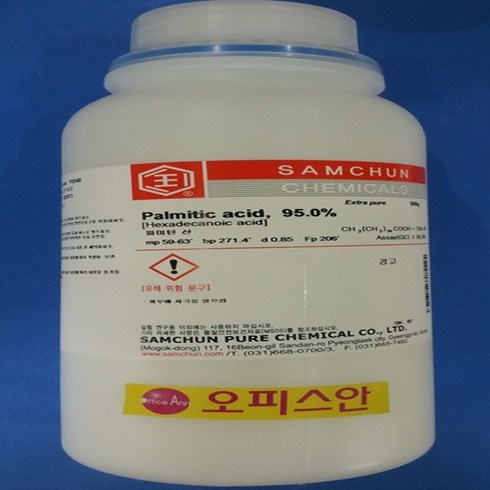오피스안 팔미트산(kor 일본)Palmitic acid 95%(EP) 500G 과학용품