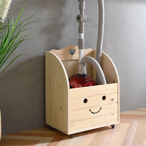 꿈이있는나무 스마일청소기보관함 청소기보관함, 화이트