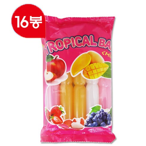 오키오 트로피칼 바 아이스크림 10p, 450ml, 16개