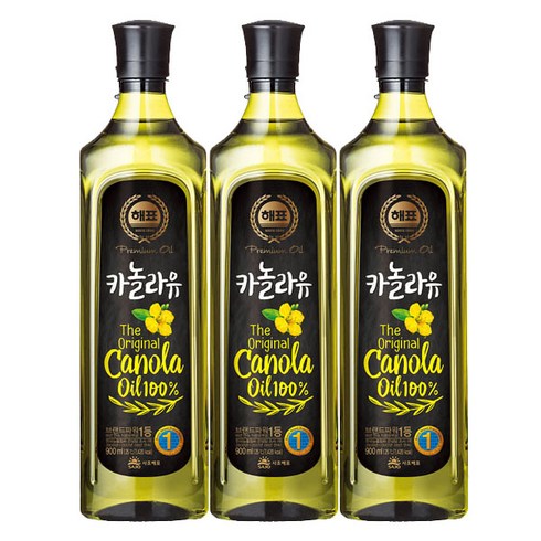 카놀라유 - 해표 카놀라유, 900ml, 3개