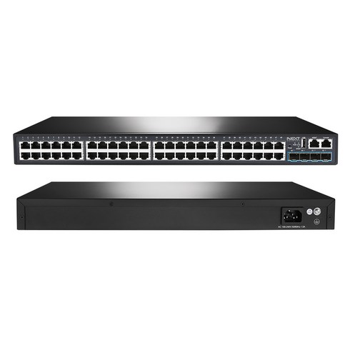 L3 48포트 기가 스위치 TP+4포트 10G SFP+업링크 10-1000M 스위칭허브 NEXT-4052L3-10G, dm-4052L3