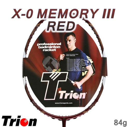 트라이온 X-0 메모리3레드 MEMORY III RED 배드민턴라켓, 1개