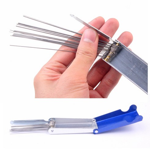 산소바늘 팁크리너 8PCS 12PCS 롱타입 청소 CRETEC LPG화구 자동 수동 절단기 팁클리너 화구바늘 가스 산소 절단 바늘 송곳 LPG 절단 화구 팁 청소, 산소바늘 TC-08, 1개
