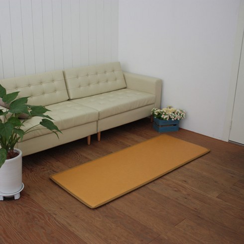 2023년 가성비 최고 찜질방매트리스 - 아이홀릭 찜질방 레자매트 사우나 목욕탕 펜션 수면실 인조가죽 대나무참숯 차박매트 캠핑매트, 골드