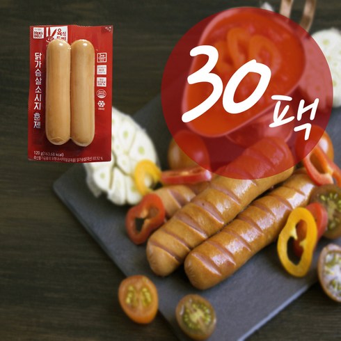 육식토끼 훈제맛 닭가슴살 소시지 100g 30팩, 30개